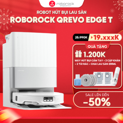 Robot Hút Bụi Lau Nhà Roborock Qrevo EdgeT – Bản Quốc Tế – Bảo hành 24 Tháng