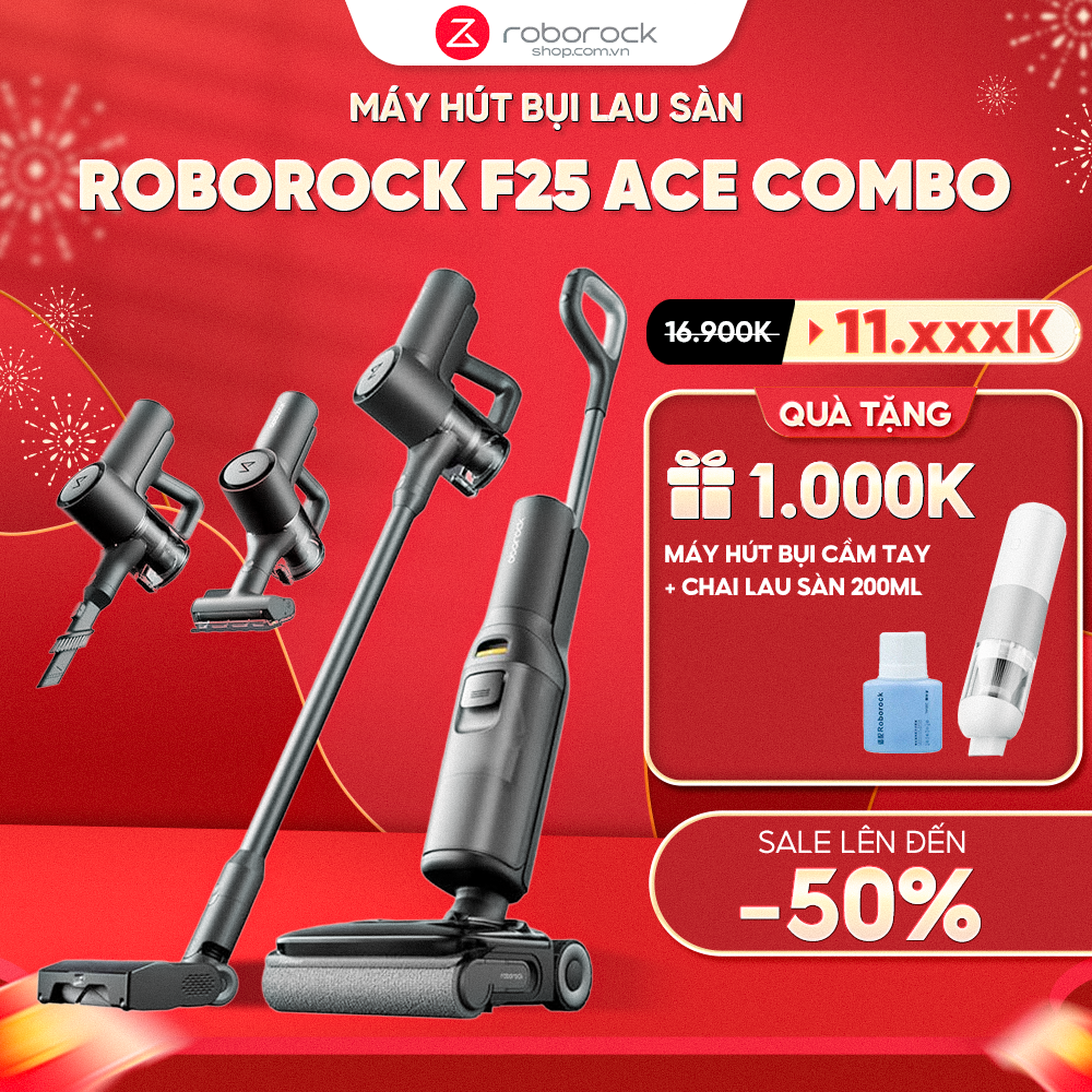 Máy hút bụi lau sàn Roborock F25 ACE Combo – Hàng Chính Hãng – Bảo hành  24 Tháng