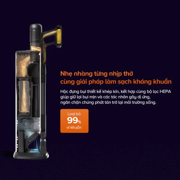 Máy hút bụi lau sàn Roborock H60 Hub Pro – Hàng Chính Hãng – Bảo hành  24 Tháng