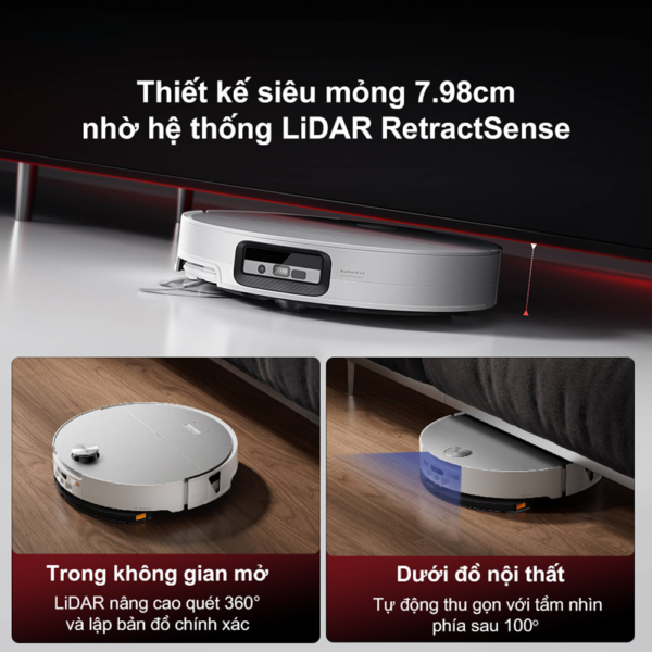 Robot hút bụi Roborock Saros 20 Sonic – Bảo hành chính hãng 24 Tháng