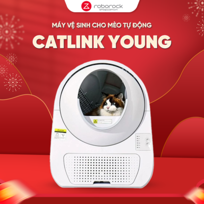 Máy Dọn Phân Cho Mèo Tự động CATLINK Young | Khử mùi hiệu quả – Cảm biến an toàn – Ngăn chứa lớn – Bảo Hành 12 Tháng