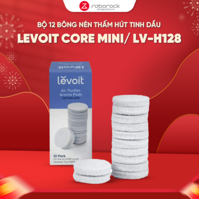 Bộ 12 bông nén thấm hút tinh dầu Aroma Levoit | Sử dụng máy Core mini & LV-H128