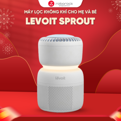 Máy Lọc Không Khí Levoit Sprout – Lọc bụi mịn – Tiếng ồn trắng – Đèn ngủ – 5 cảm biến với 7 yếu tố | Bảo hành 24 Tháng