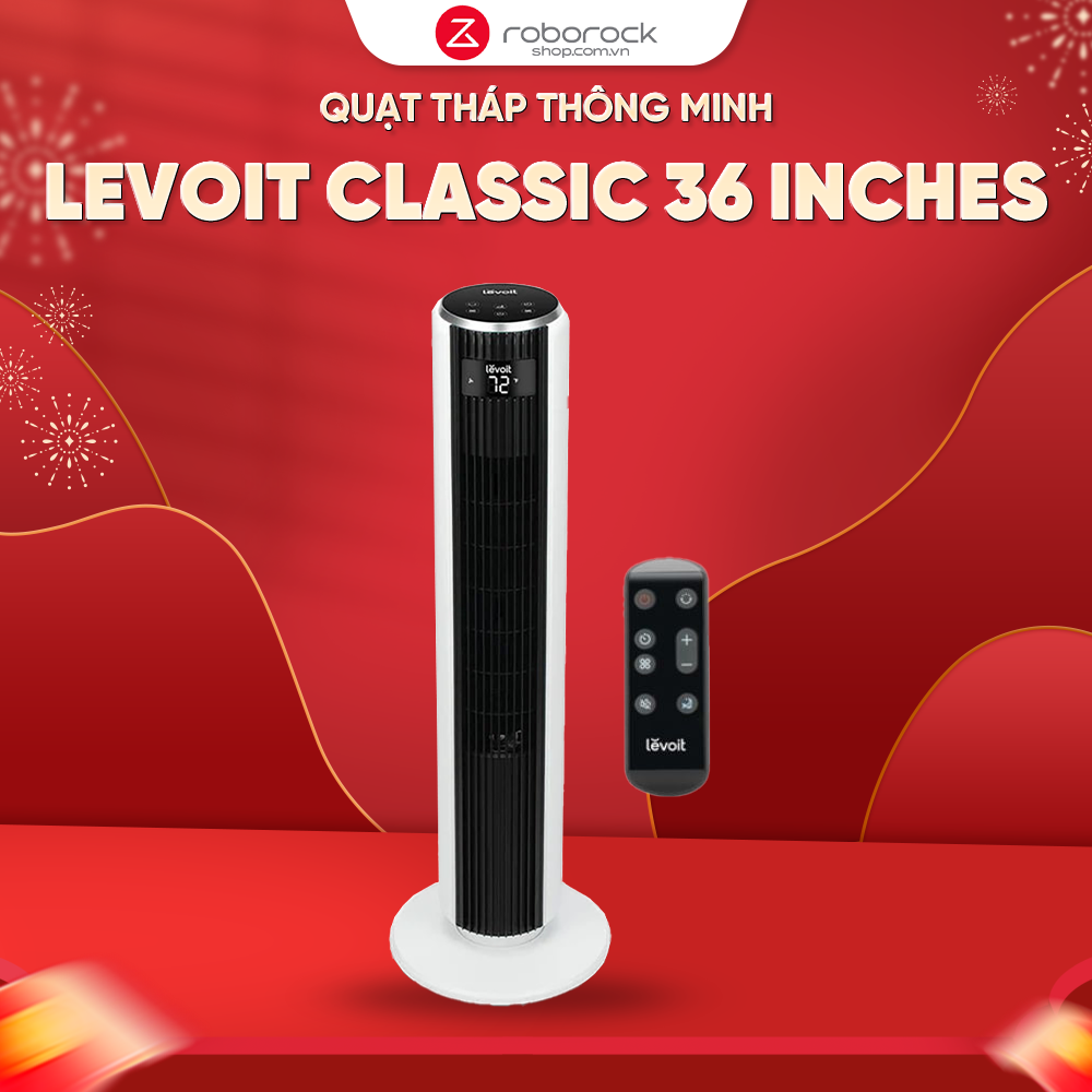 Quạt Tháp Điều Hòa Thông Minh Levoit Classic 36 inches | Có remote điều khiển – Cảm biến nhiệt độ – 12 cấp gió | Bảo hành 24 Tháng
