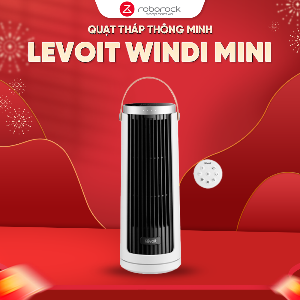 Quạt Tháp Thông Minh Levoit Windi Mini | Điều khiển từ xa – 5 tốc độ gió – Tiết kiệm điện – Bảo hành 24 Tháng