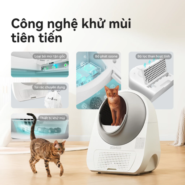 Máy Dọn Phân Cho Mèo Tự động CATLINK Pro Ultra | Khử mùi hiệu quả – Kết nối app – Cảm biến an toàn – Bảo Hành 12 Tháng