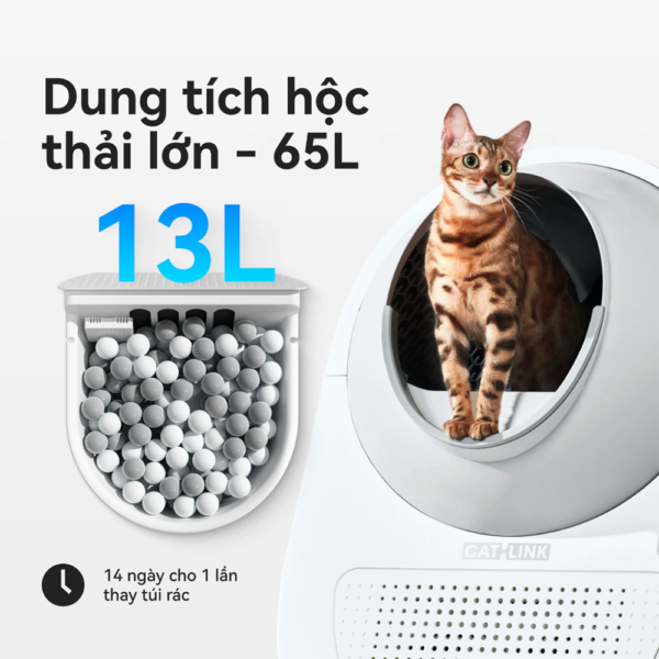 Máy Dọn Phân Cho Mèo Tự động CATLINK Pro Ultra | Khử mùi hiệu quả – Kết nối app – Cảm biến an toàn – Bảo Hành 12 Tháng