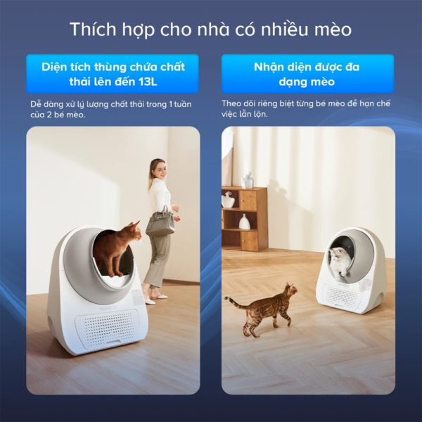 Máy Dọn Phân Cho Mèo Tự động CatLink Pro X Luxury | Khử mùi – Kết nối app – Cảm biến an toàn – Bảo Hành 12 Tháng