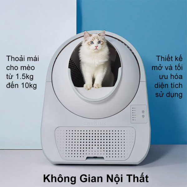 Máy Dọn Phân Cho Mèo Tự động CATLINK Young | Khử mùi hiệu quả – Cảm biến an toàn – Ngăn chứa lớn – Bảo Hành 12 Tháng