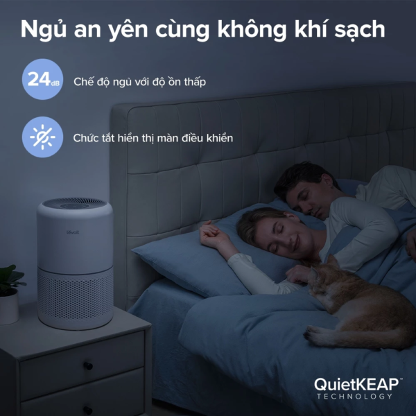 Máy Lọc Không Khí Levoit Core 300 – Lõi HEPA 3 lớp lọc bụi mịn – Hẹn giờ – Màn điều khiển – Chế độ ngủ | Bảo hành 24 Tháng