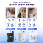 Máy Lọc Không Khí Levoit Core 300 – Lõi HEPA 3 lớp lọc bụi mịn – Hẹn giờ – Màn điều khiển – Chế độ ngủ | Bảo hành 24 Tháng