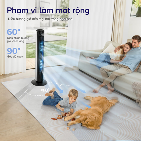 Quạt Tháp Điều Hòa Thông Minh Levoit Classic 42 inches | Có remote điều khiển – Cảm biến nhiệt độ | Bảo hành 24 Tháng