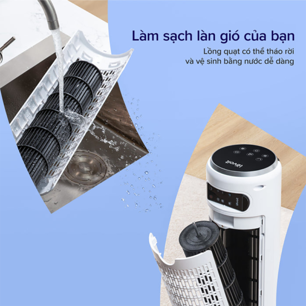 Quạt Tháp Điều Hòa Thông Minh Levoit Classic 36 inches | Có remote điều khiển – Cảm biến nhiệt độ – 12 cấp gió | Bảo hành 24 Tháng