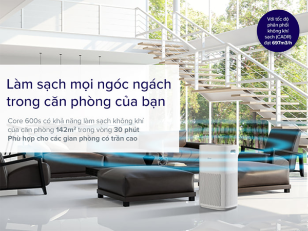 Máy Lọc Không Khí Levoit Core 600S – Lọc bụi mịn – Đèn cảm biến chất lượng không khí – Hẹn giờ | Bảo hành 24 Tháng