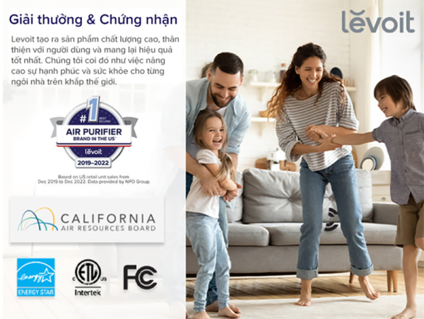 Máy Lọc Không Khí Levoit Core 600S – Lọc bụi mịn – Đèn cảm biến chất lượng không khí – Hẹn giờ | Bảo hành 24 Tháng
