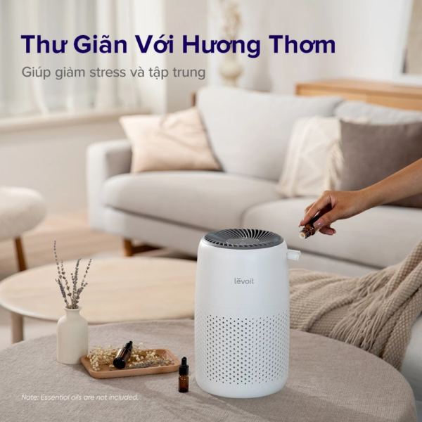 Máy Lọc Không Khí Levoit Core Mini – Lõi HEPA 3 lớp lọc bụi mịn-Khuếch tán tinh dầu-Màn điều khiển – Bảo hành 24 Tháng