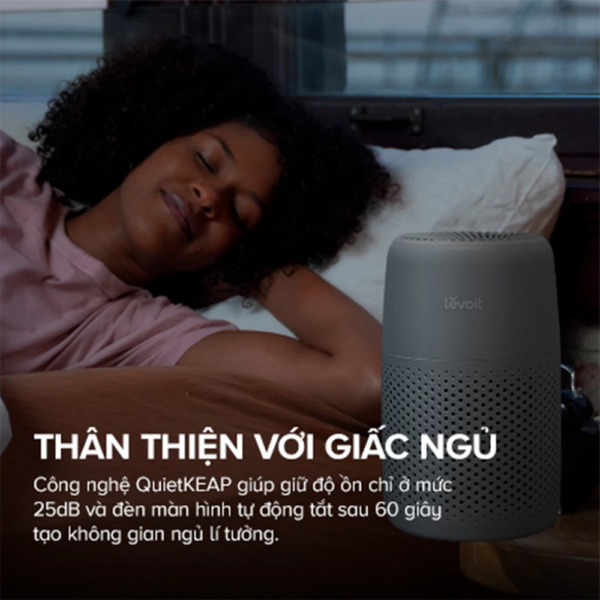 Máy Lọc Không Khí Levoit Core Mini Pro – Lõi HEPA 3 lớp lọc bụi mịn – Khuếch tán tinh dầu – Màn điều khiển – Bảo hành 24 Tháng