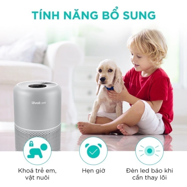 Máy Lọc Không Khí Cho Thú Cưng Levoit Core P350 – Lõi HEPA 3 lớp lọc bụi mịn – Hẹn giờ – Màn điều khiển –  Bảo hành 24 Tháng