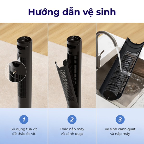 Quạt Tháp Điều Hòa Levoit Smart Wifi 42 inches | Kết nối app – Cảm biến nhiệt độ – 12 cấp gió | Bảo hành 24 Tháng
