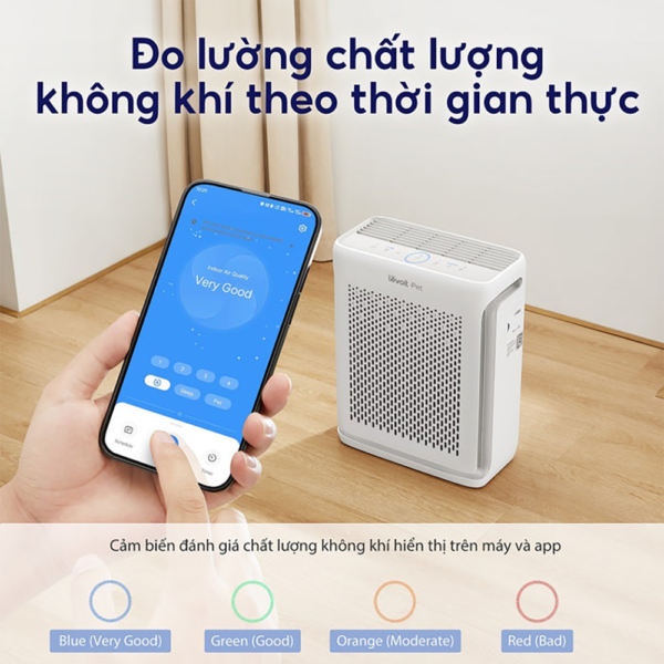 Máy Lọc Không Khí Cho Thú Cưng Levoit Vital 100S – Lọc bụi mịn – Khử mùi, hút lông – Đèn cảm biến | Bảo hành 24 Tháng
