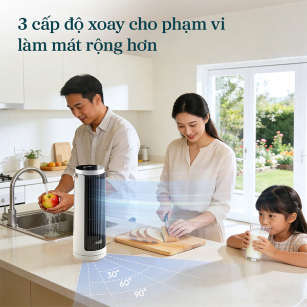 Quạt Tháp Thông Minh Levoit Windi Mini | Điều khiển từ xa – 5 tốc độ gió – Tiết kiệm điện – Bảo hành 24 Tháng