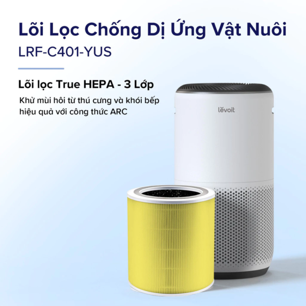 Lõi Lọc Không Khí Chính Hãng Chống Dị Ứng Vật Nuôi Cho Máy Lọc Không Khí Levoit Core 400S | Lọc Bụi Mịn – Khử Mùi