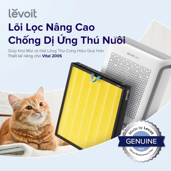 Lõi Lọc Không Khí Cao Cấp Chống Dị Ứng Thú Nuôi Cho Máy Lọc Không Khí Levoit Vital 200S | Khử Mùi Thú Cưng Hiệu Quả Cao